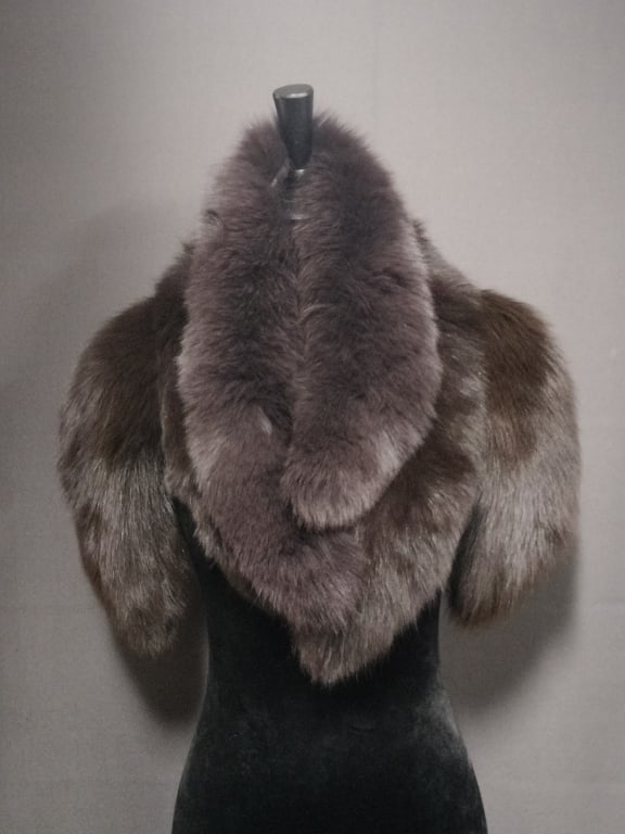 3 Fur Stoles: 3 Fur stoles, grey fur, no tags, see photos. Lengths are: 33 1/2-inches-long, 29 1/4-inches-long and 32 1/2-inches-long.