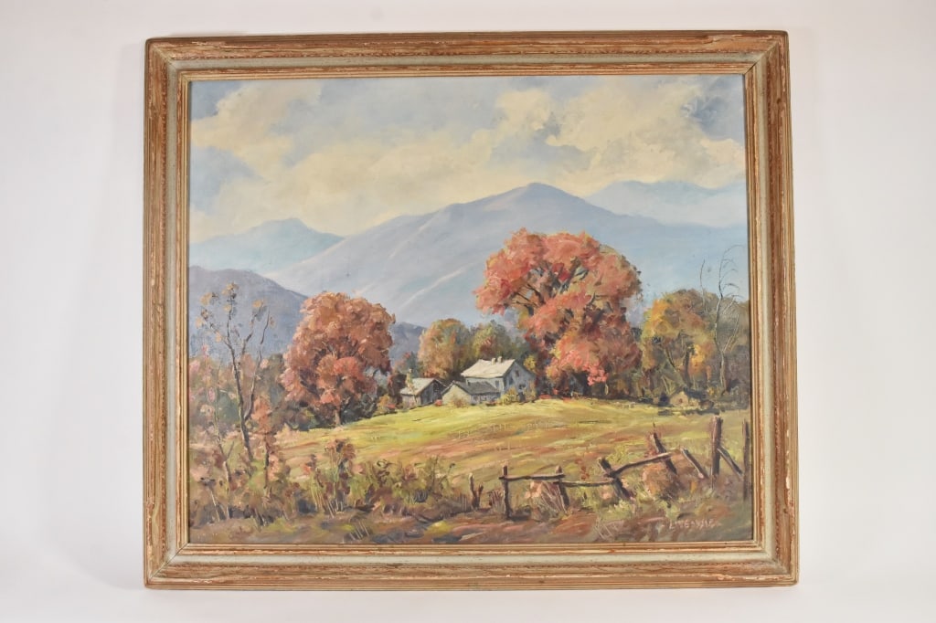 Louis W Bonsib Oil on Canvas Painting (1 of 16)