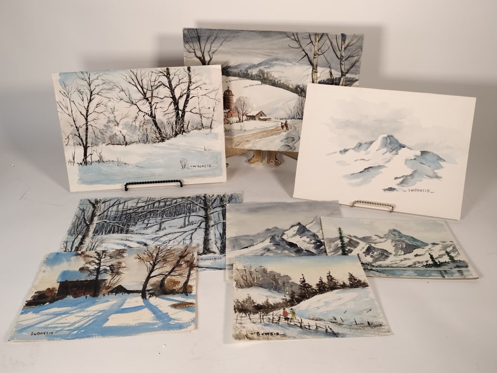 8 Louis Bonsib Watercolor Paintings (1 of 11)