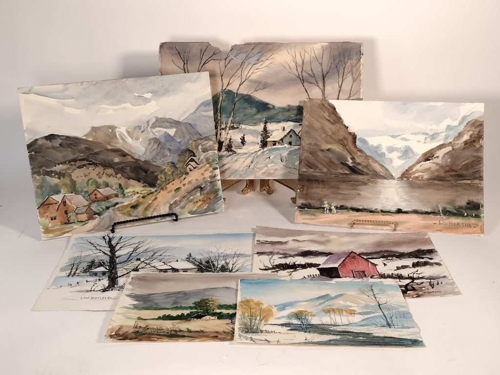 7 Louis Bonsib Watercolor Paintings (1 of 10)