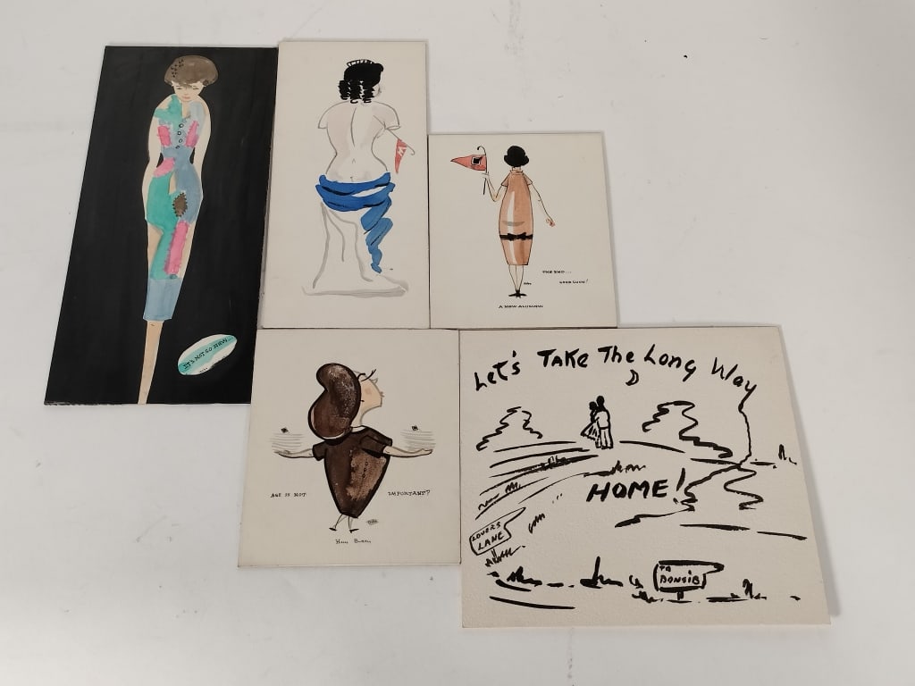 (2) Watercolors, (3) Cartoons L. Bonsib (1 of 6)