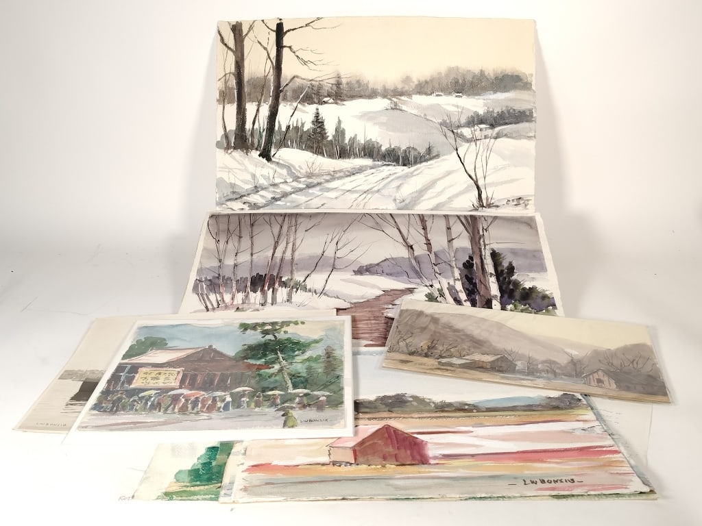 9 Louis Bonsib Watercolor Paintings (1 of 15)