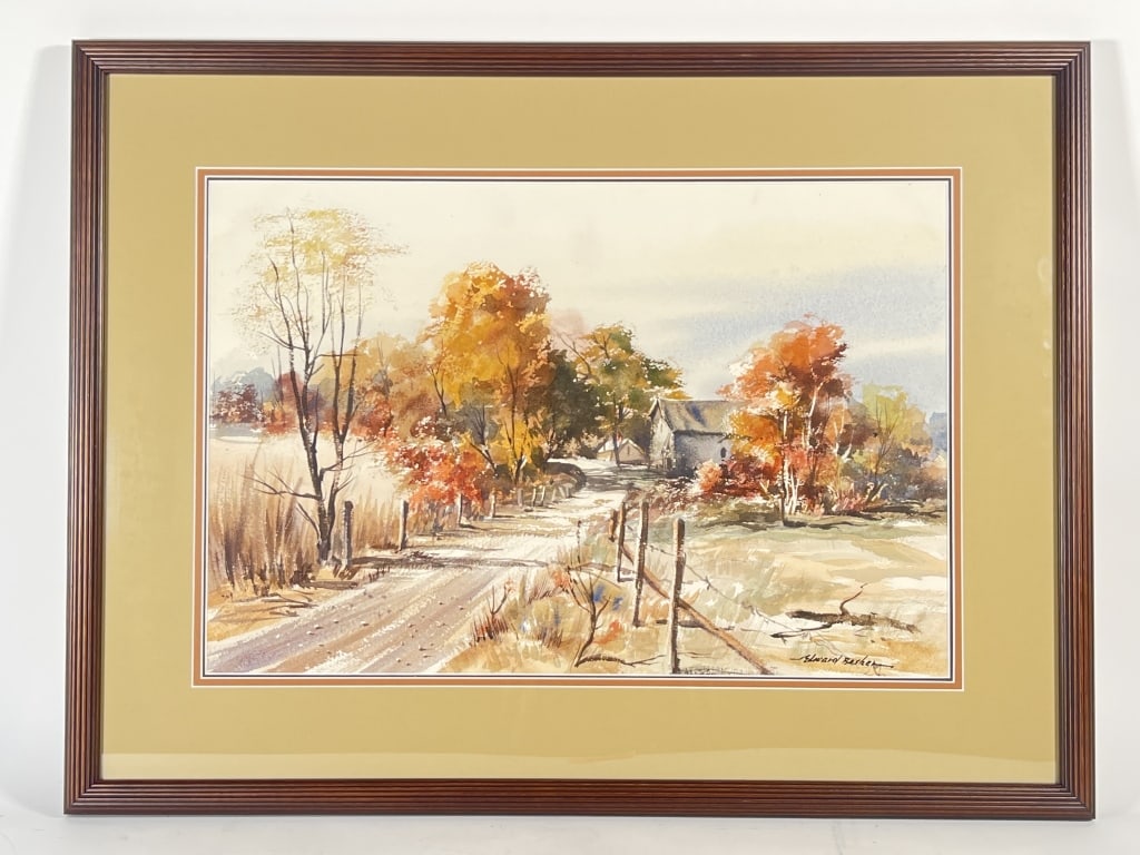 Edward Basker Signed Watercolor Painting (1 of 1)