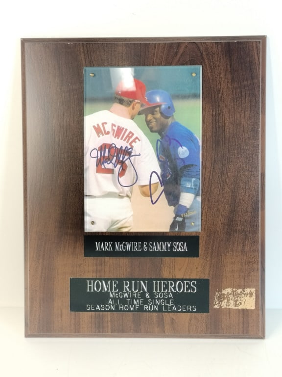 Mark McGwire / Sammy Sosa baseball photo signed (1 of 6)