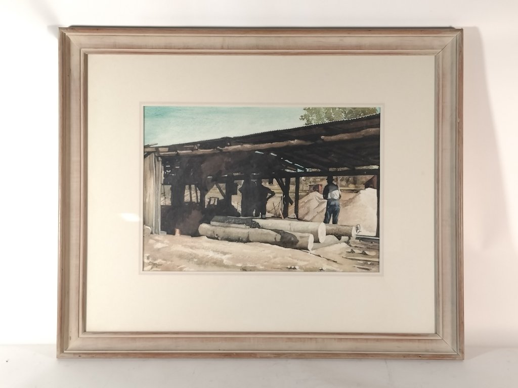 1952 Hoosier Salon Omer Seamon Watercolor (1 of 6)