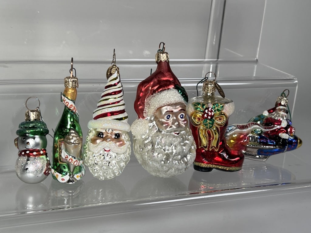 6 Christopher Radko Christmas Ornaments (1 of 8)