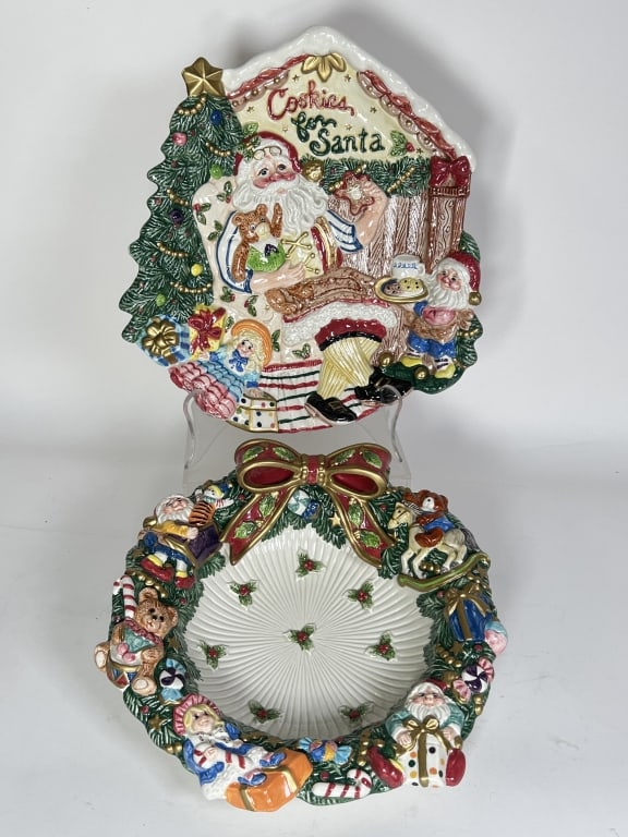Fitz and Floyd Christmas serving dishes (1 of 5)
