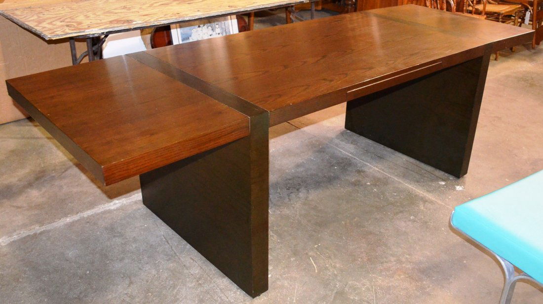 Dunbar executive desk: Dunbar executive desk from Ver Weebe estate. Measures 96 inches wide, 29.5 inches tall, and 33 inches depth.