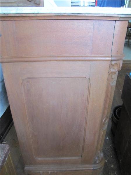 Solid Walnut Marble Top Buffet - 3