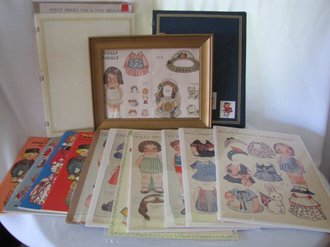 Large Lot of Dolly Dingle Paper Dolls: Large Lot of Dolly Dingle Paper Dolls This lot includes: Pictorial Reviews World Flight May 1932 in England, June 1932 in France, April 1932 The Start, November 1932 in Denmark, Dolly Dingle A Page fo