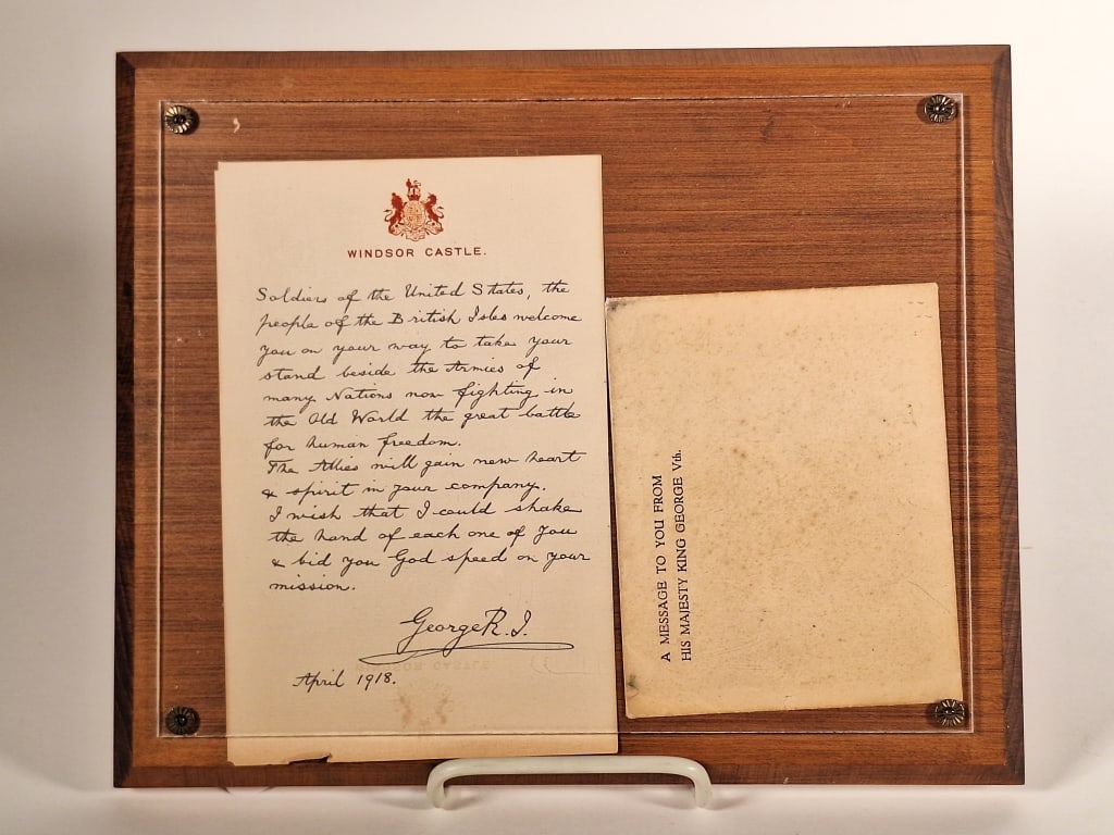 1918 King George V Signed Letter (1 of 5)