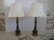 61: Pair of Green Marble Base Table Lamps - 2