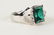127: Men's 10K White Gold Emerald Ring - 2