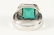 127: Men's 10K White Gold Emerald Ring - 3
