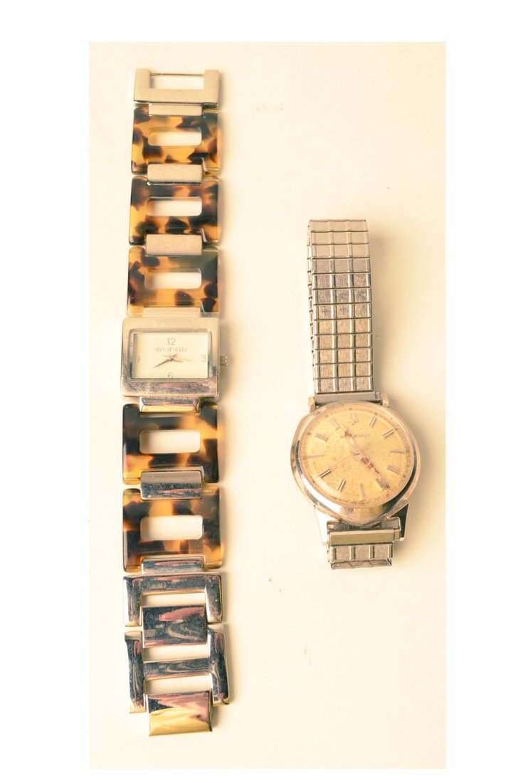Vera Bradley & Bulova Watches: Vera Bradley & Bulova Watches. Vera Bradley watch made in China is 7 inches long. Accutron by Bulova Men’s 14 K gold waterproof stretch band watch. Band has the Speidel marking on inside of band. Th