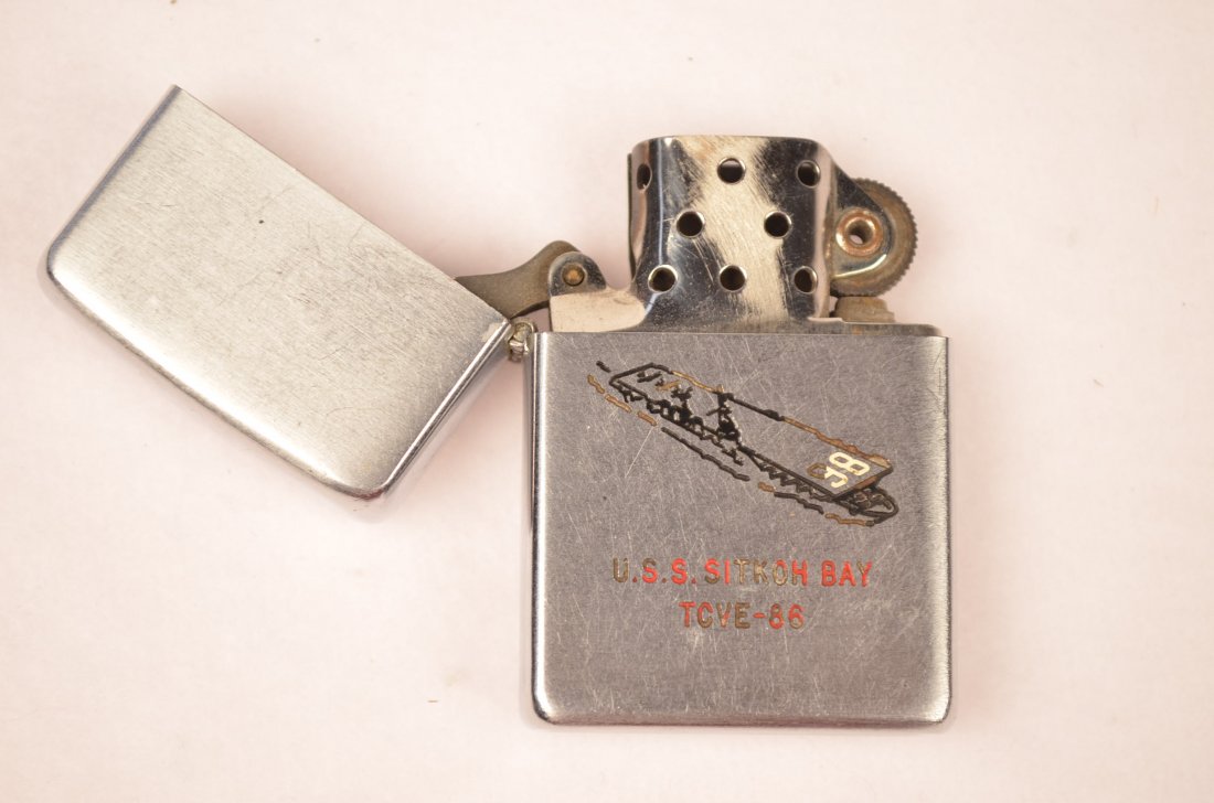 U.S.S. Sitkoh Bay TCVE-86 Zippo Lighter