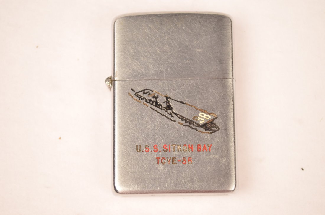 U.S.S. Sitkoh Bay TCVE-86 Zippo Lighter - 3