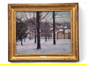 T.C. Steele Oil on Canvas "Tinker Place in Winter"