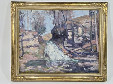 Homer G. Davisson Signed, Oil on Board 7 Pillars
