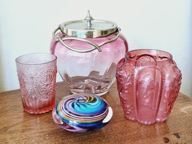 Biscuit Cracker Jar, Rousseau Paperweight
