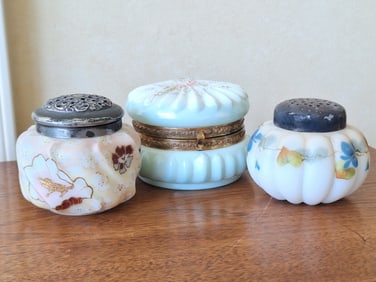 2 Antique Sugar Shakers, Trinket Box