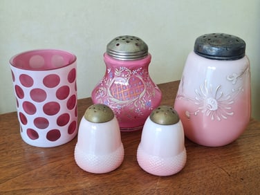 Antique Sugar Shakers, Tumbler, S&P