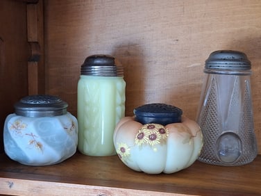 4 Antique Sugar Shakers
