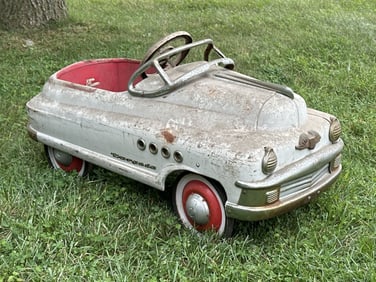 Torpedo Silver Pedal Car by Murray Ohio MFG