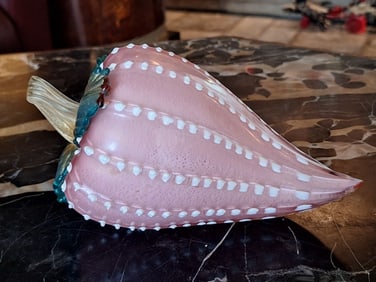 Pink Venetian Glass Strawberry