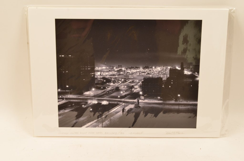 Chicago Winter Scene Photograph Signed