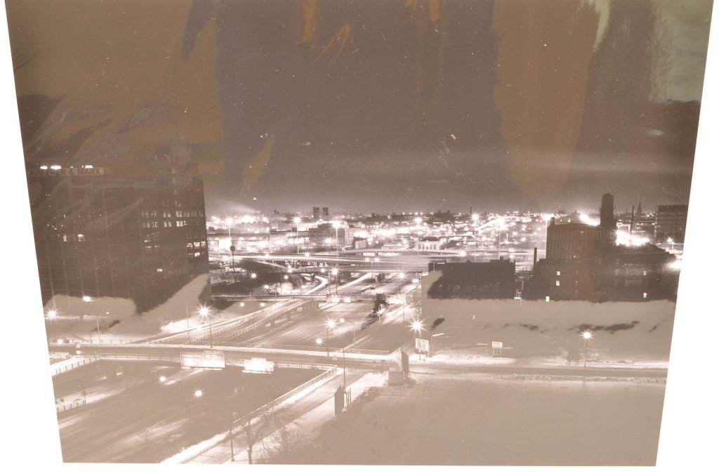 Chicago Winter Scene Photograph Signed - 2