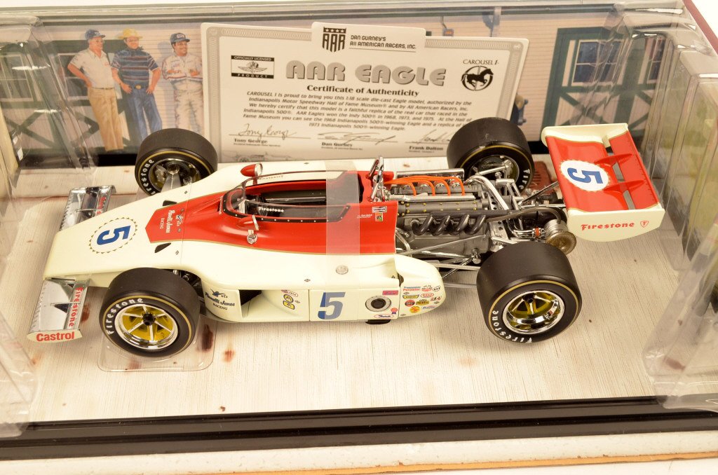 Carousel Aar Eagle Mario Andretti 1:18 Die Cast: $18 Shipping/handling/insurance (up to $100) shipped in the continental United States. We do not combine multiple lots for shipping as the packages are sealed and labeled immediately after the item is