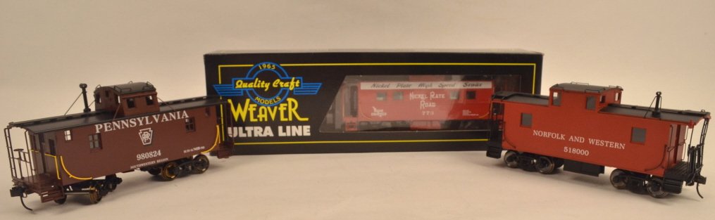 (3) Weaver Cabooses 2-Rail: $21 Shipping/handling/insurance (up to $100) shipped in the continental United States. We do not combine multiple lots for shipping as the packages are sealed and labeled immediately after the item is