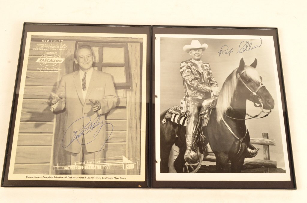 Red Foley & Rex Allen Signed & Framed Photos: $18 Shipping/handling/insurance (up to 100) shipped in the continental United States. We do not combine shipping as the packages are sealed and labeled immediately after the item is sold. Internationa