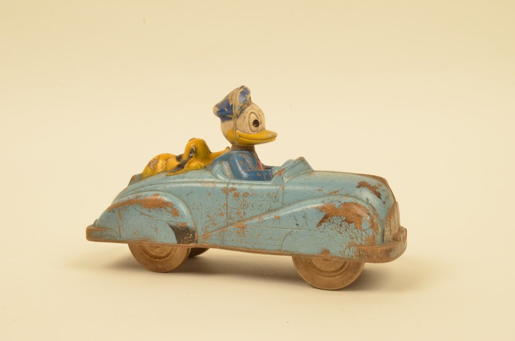 Vintage Donald Duck Sun Rubber Toy Car: $18 Shipping/handling/insurance (up to 100) shipped in the continental United States. We do not combine shipping as the packages are sealed and labeled immediately after the item is sold. Donald Duck 