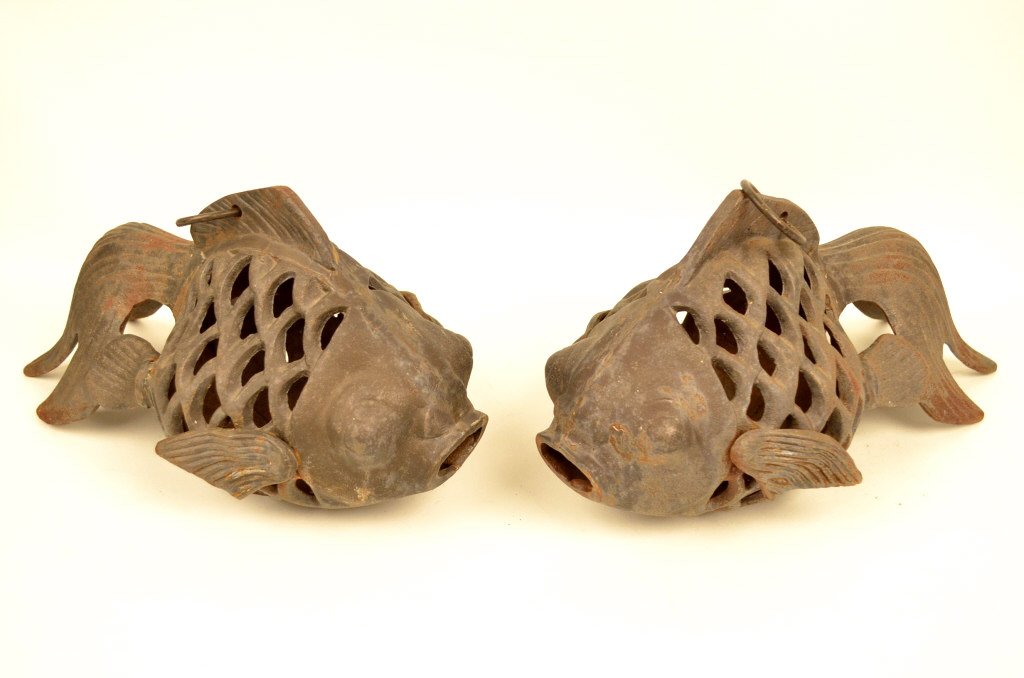Koi Fish Hanging Cast Iron Candle Holders: $30 Shipping/handling/insurance (up to 100) shipped in the continental United States. We do not combine shipping as the packages are sealed and labeled immediately after the item is sold. Internationa