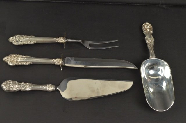 Sterling Silver Carving Set & Serving Utensils: $18 Shipping/handling/insurance (up to 100) shipped in the continental United States. We do not combine shipping as the packages are sealed and labeled immediately after the item is sold. Internationa