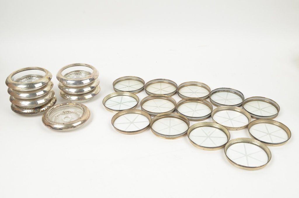 (19) Sterling Cut Glass Coasters: FREE SHIPPING ON THIS ITEM (continental US only, international bidders contact Pak Mail for shipping quote), buyer to pay $6.99 flat fee for handling, packaging and insurance on EACH INDIVIDUAL ITEM (