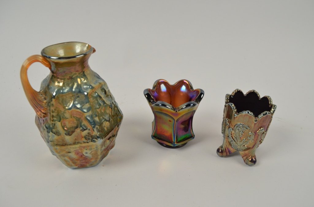 Carnival Toothpick Holders & Creamer: FREE SHIPPING ON THIS ITEM (continental US only, international bidders contact Pak Mail for shipping quote), buyer to pay $6.99 flat fee for handling, packaging and insurance on EACH INDIVIDUAL LOT (n