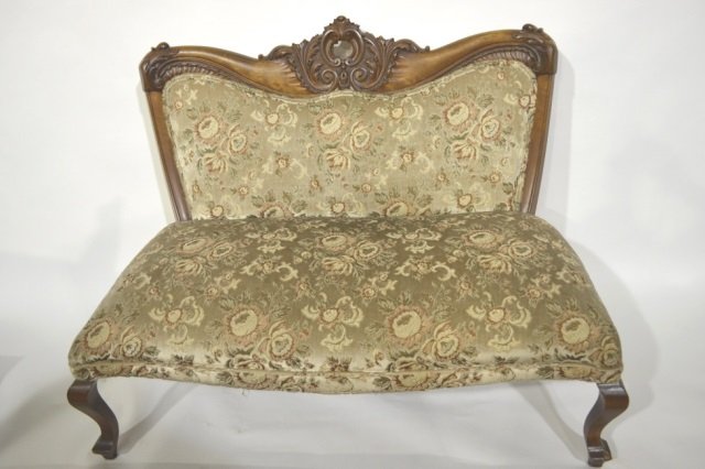 *Floral Settee: This item will NOT ship. Please call our office at 260.441.8636 to arrange a time to get the items picked up. Items need to be picked up within 3 business days of the auction date. Antique floral patt