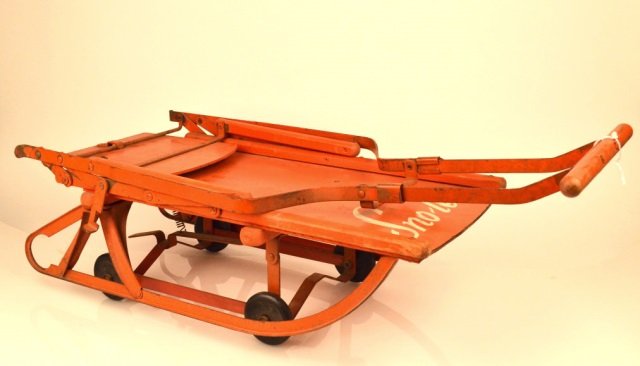 *Vintage Childrens Toy Snow-Ler Sled: Contact our recommended 3rd party for profit shipper Pak Mail at (260) 637-4809 for shipping quote PRIOR to bidding. Scheerer WILL NOT ship this item under any circumstances, no exceptions. Wood and m