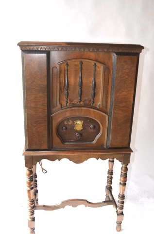 *Atwater Kent Console Radio: This item will NOT ship. Please call our office at 260.441.8636 to arrange a time to get the items picked up. Items need to be picked up within 3 business days of the auction date. Caswell Runyan (Hun