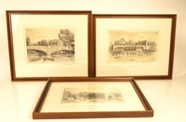 *(3) George Gawehn SLR Fort Wayne Landmark Art: Contact our recommended 3rd party for profit shipper Pak Mail at (260) 637-4809 for shipping quote PRIOR to bidding. Scheerer WILL NOT ship this item under any circumstances, no exceptions. (3) George