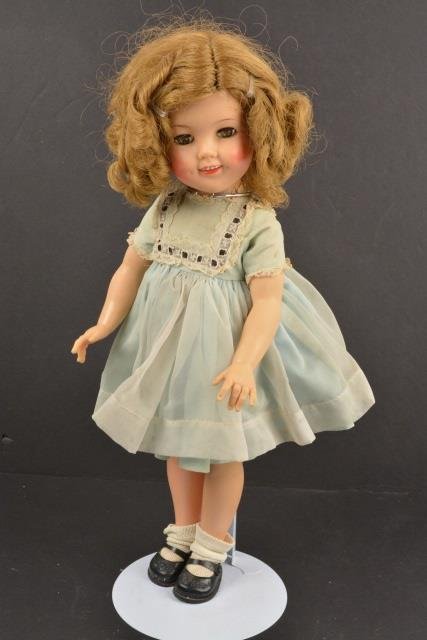 *1958 Shirley Temple IDEAL Doll & Original Pin: Contact our recommended 3rd party for profit shipper Pak Mail at (260) 637-4809 for shipping quote PRIOR to bidding. Scheerer WILL NOT ship this item under any circumstances, no exceptions.1958 Shirle