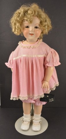 *Shirley Temple 26" Porcelain Doll: Contact our recommended 3rd party for profit shipper Pak Mail at (260) 637-4809 for shipping quote PRIOR to bidding. Scheerer WILL NOT ship this item under any circumstances, no exceptions. Shirley Te
