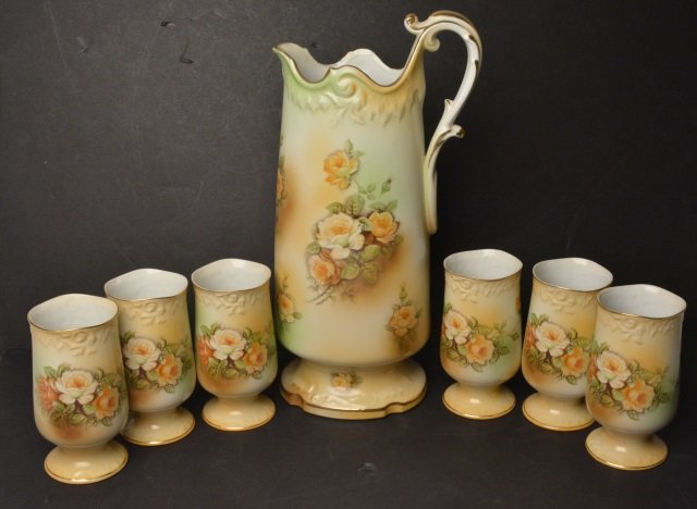 *RS Chocolate Pot & (6) Pedestal Cups: Contact our recommended 3rd party for profit shipper Pak Mail at (260) 637-4809 for shipping quote PRIOR to bidding. Scheerer WILL NOT ship this item under any circumstances, no exceptions. Chocolate