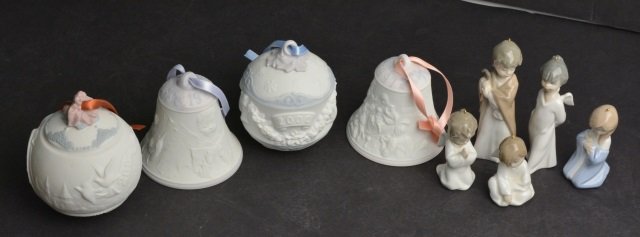 *(9) Lladro Porcelain Christmas Tree Ornaments: Contact our recommended 3rd party for profit shipper Pak Mail at (260) 637-4809 for shipping quote PRIOR to bidding. Scheerer WILL NOT ship this item under any circumstances, no exceptions. (9) Lladro