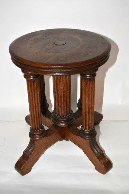 *Antique Solid Wood Stool: Contact our recommended 3rd party for profit shipper Pak Mail at (260) 637-4809 for shipping quote PRIOR to bidding. Scheerer WILL NOT ship this item under any circumstances, no exceptions. Antique so