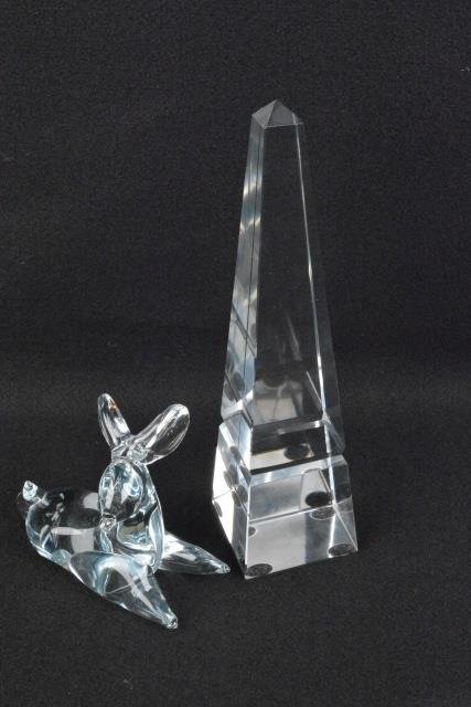 *Baccarat Prism Tower & Art Glass Animal: Contact our recommended 3rd party for profit shipper Pak Mail at (260) 637-4809 for shipping quote PRIOR to bidding. Scheerer WILL NOT ship this item under any circumstances, no exceptions. Baccarat p