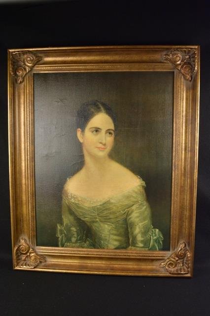 *Vintage Lady Portrait In Large Gilt Frame (1 of 3)